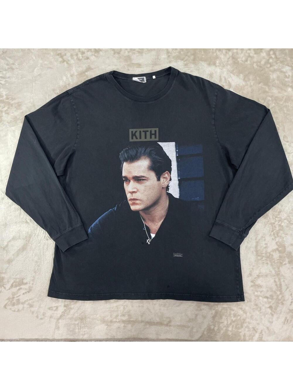 Kith x Goodfellas T Shirt Mens XL Black Monologue Ray Liotta Long Sleeve SLD